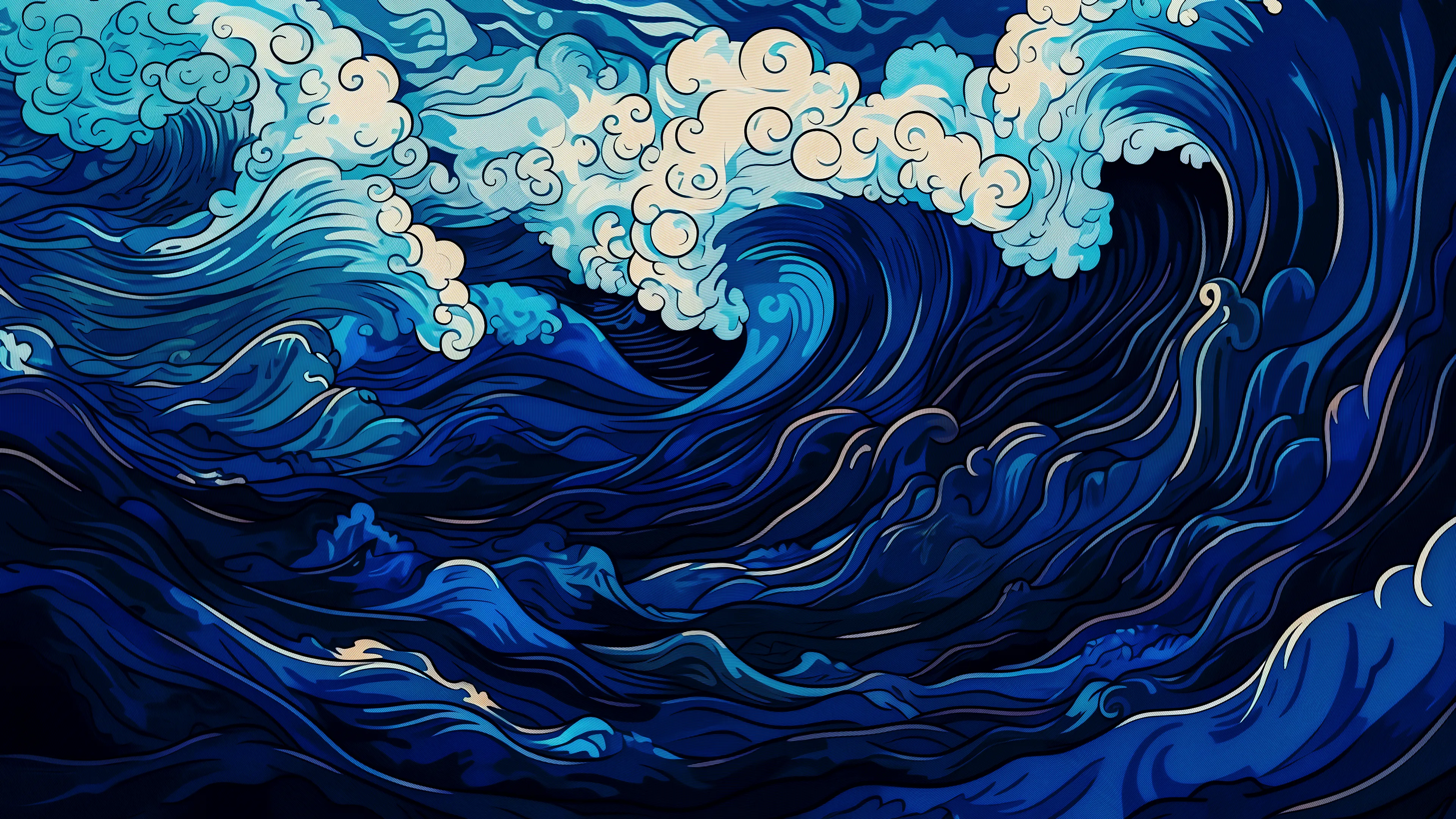 Abstract waves background